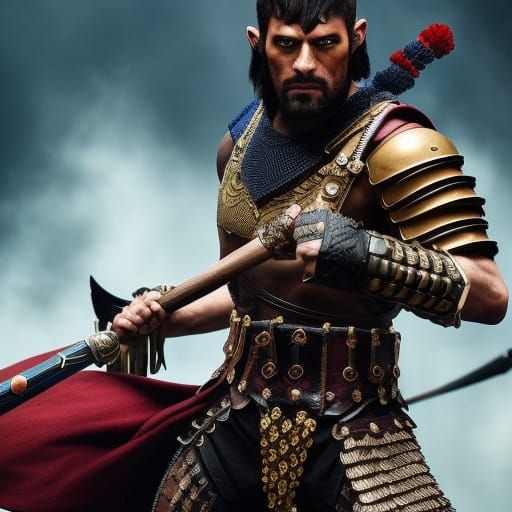 Intense Gladiator Arena Scene