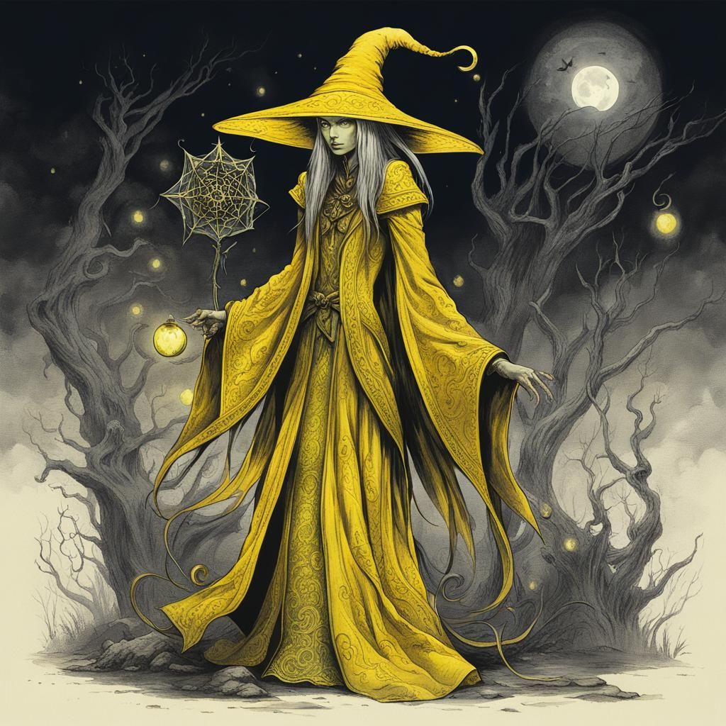 Elven Witch of Lovecraft in Yellow
