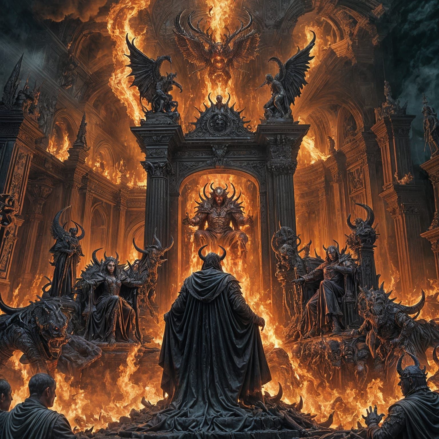 Gates of Hell: Judgment of Sinners, Digital Matte Painting