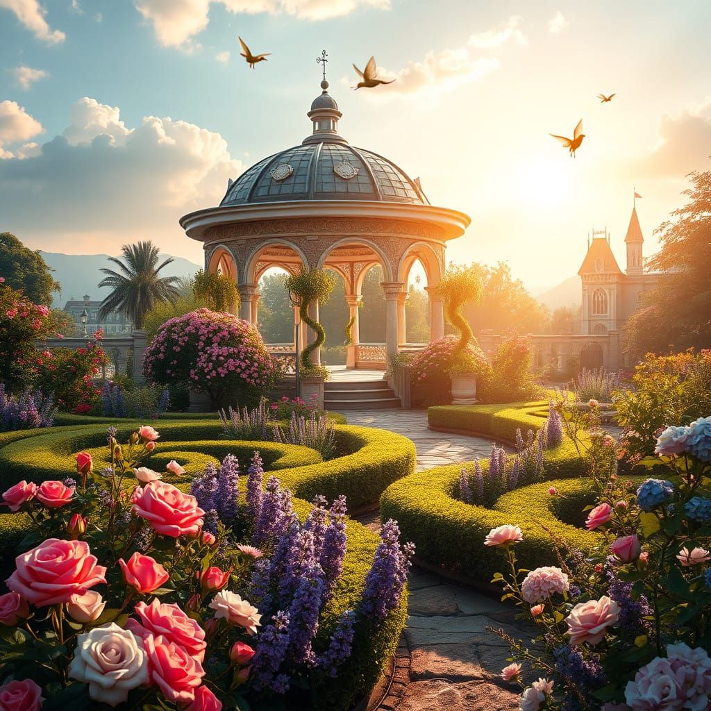 Enchanted Golden Fairytale Garden