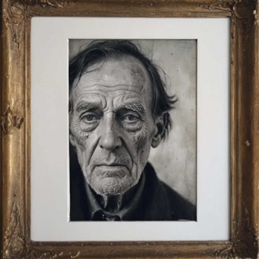 Existential Portrait of an Old Worn Face