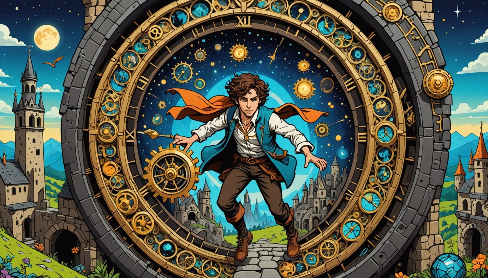 Time Travel Portal: Scientist and Medieval Village