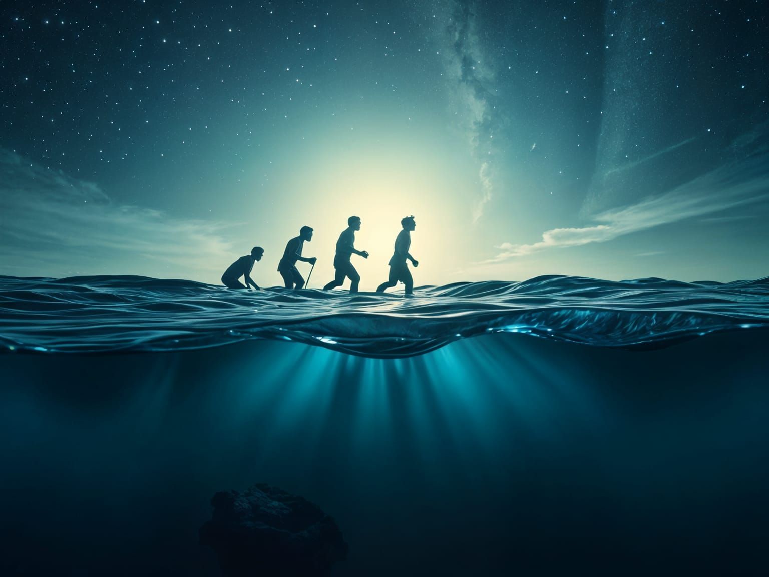 Cosmic Oceanscapes in Dystopian Futurism