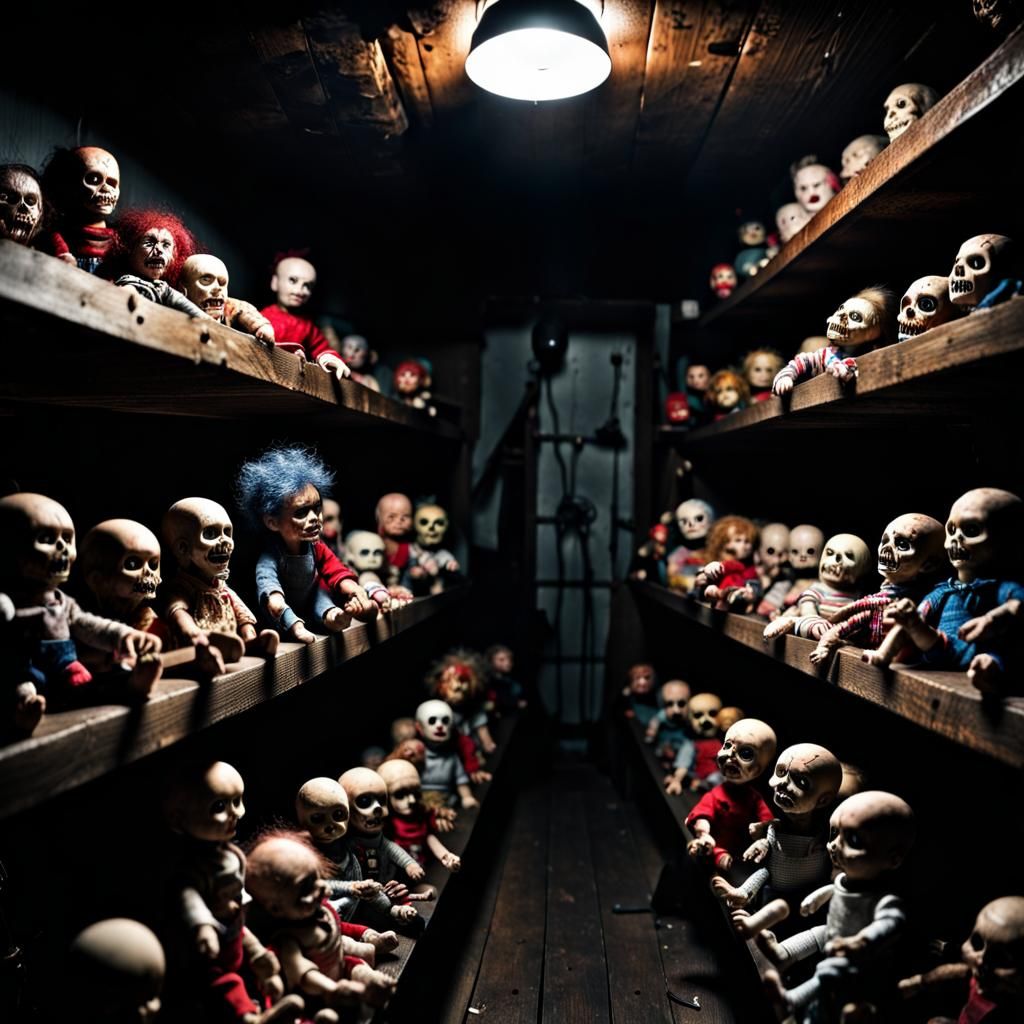 Dark and Menacing Dollhouse of Horrors