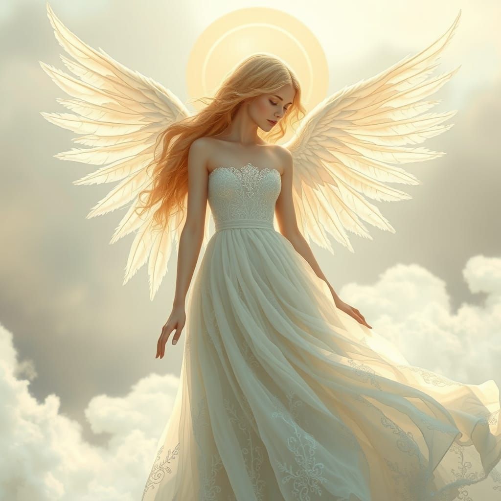 Ethereal Angel in Whimsical Style