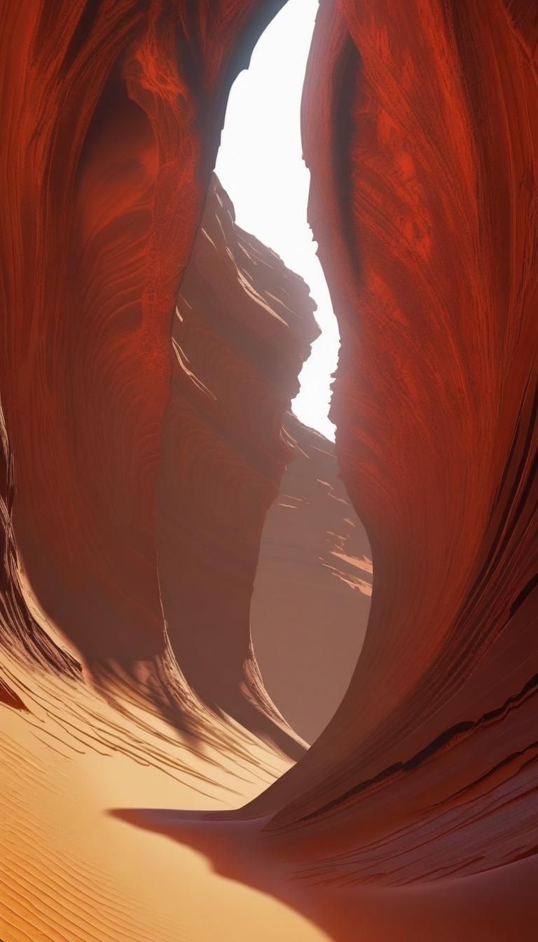 Martian Canyon: A Desert Landscape on Mars