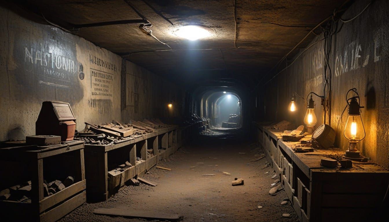 Abandoned Underground Passage in Dark, Moody Style