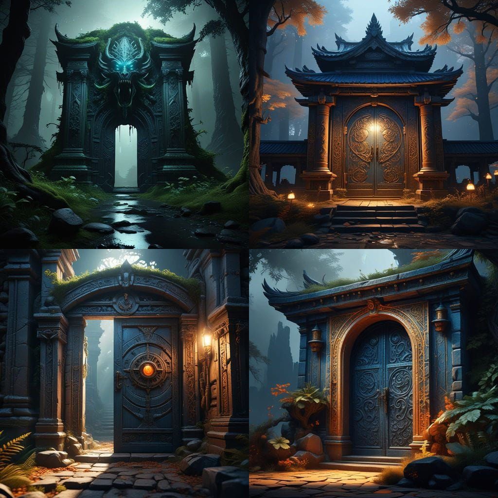 Mysterious Door to a Fantastical Realm