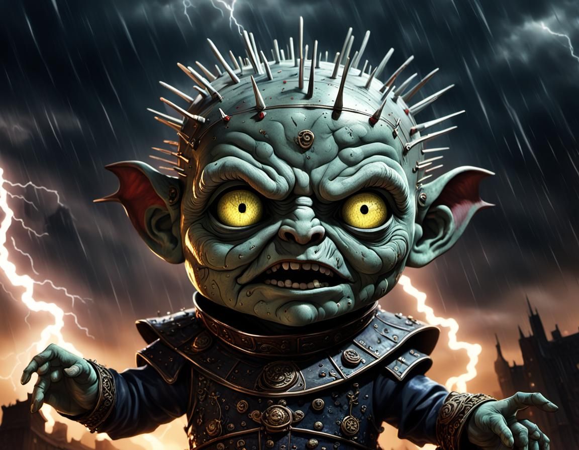 Ogre Waifu in Gustave Doré Dark Fantasy Style