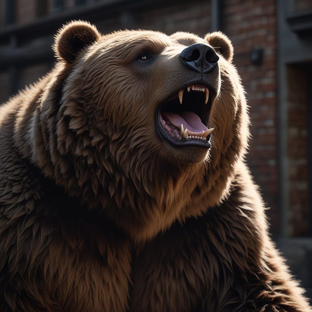 Concerned Mega-Obese Bear in Dark Alley