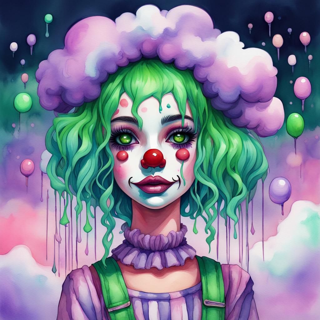Cute clown girl