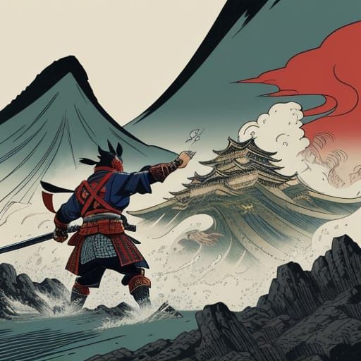 Ukiyo-e Great Battle Before Minas Tirith