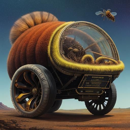 Clifford D. Simak Inspired Alien Wheeler Creature