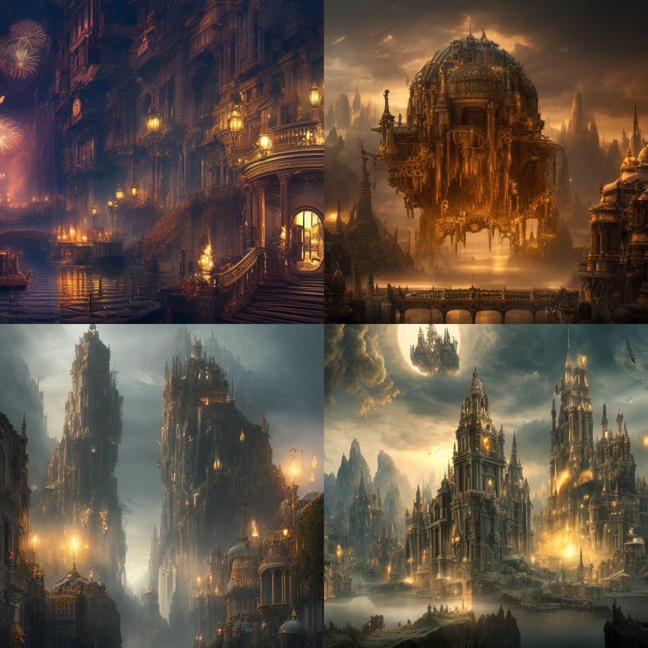 Epic New Year Celebration in Digital Matte Painting