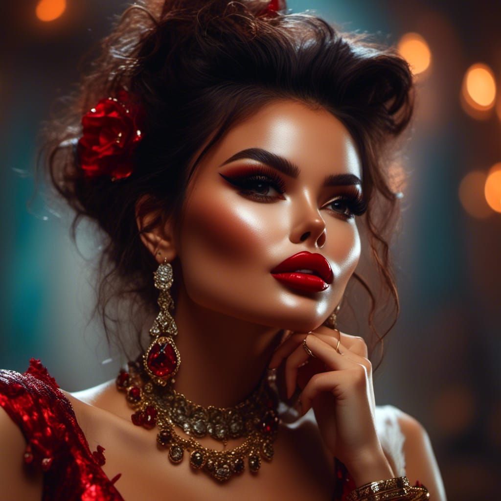 Vampire with Bokeh Background in Pulp Adventure Style