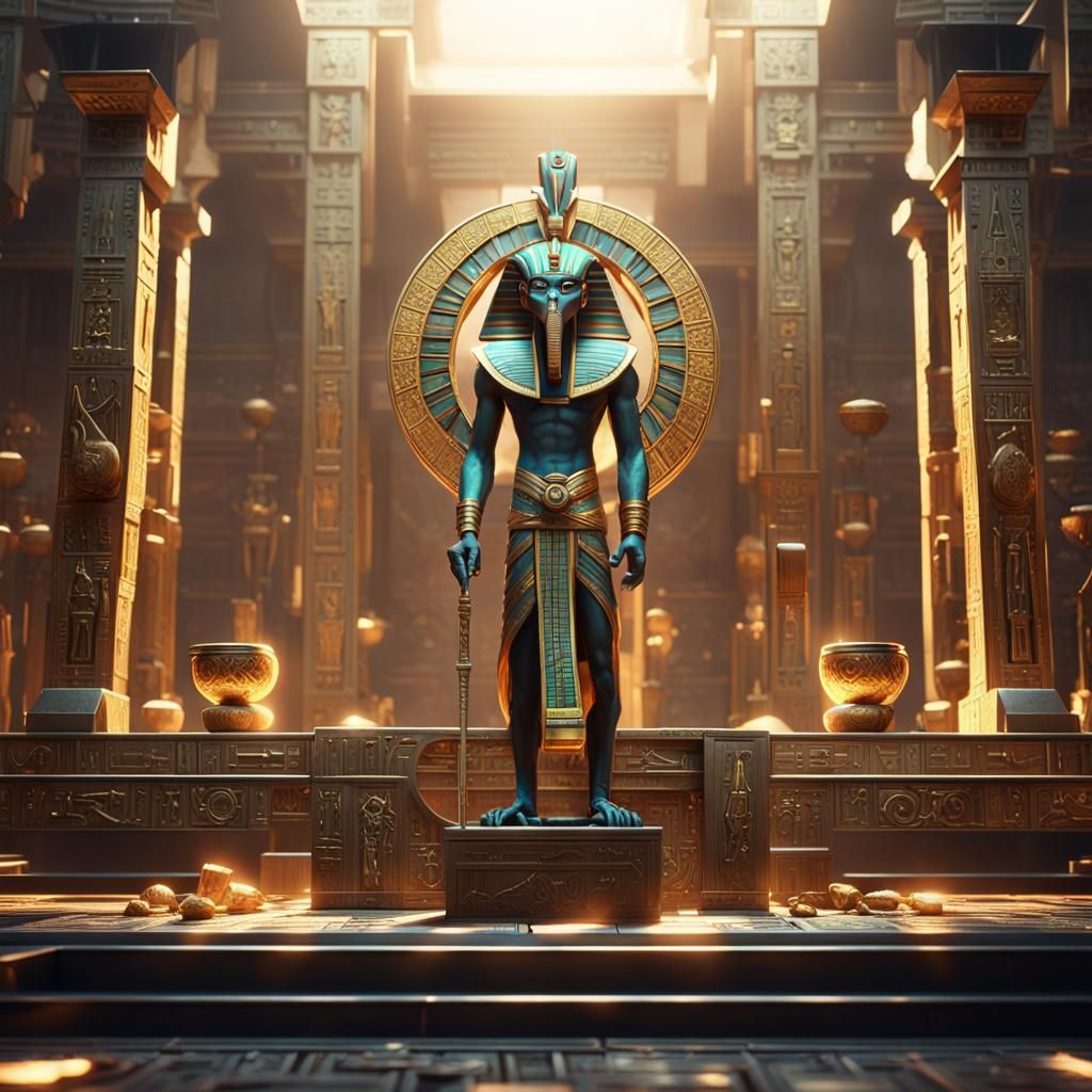 Thoth in Picasso Style Delivers Wisdom