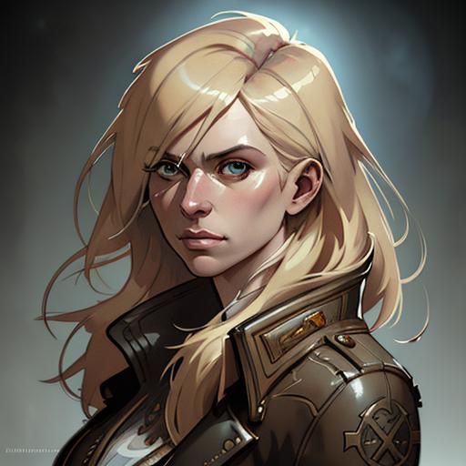 Haunting Portrait of a Lonely Blonde Woman