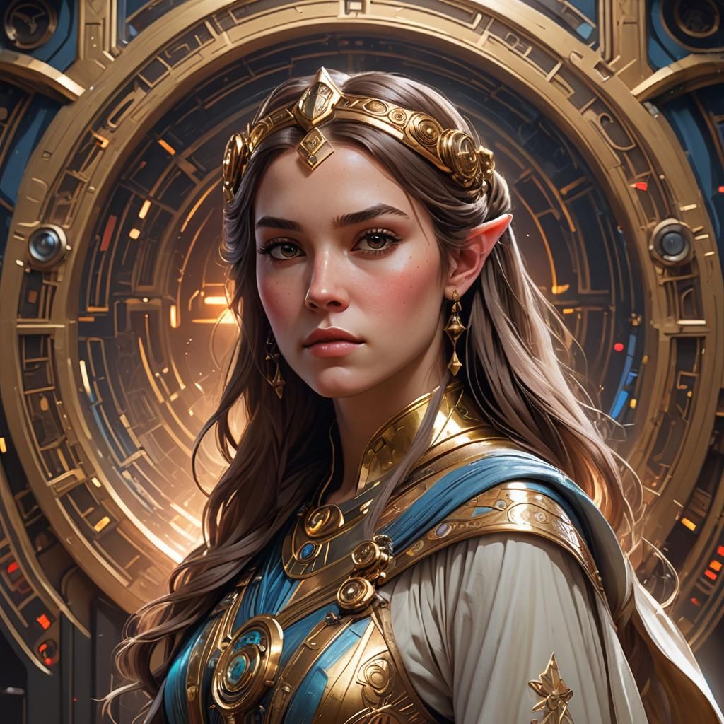 Hyperdetailed Portrait of a Young Woman in Unreal Engine