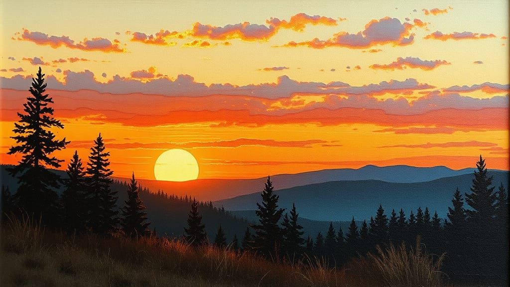 Encaustic Sunrise: Abstract Warmth