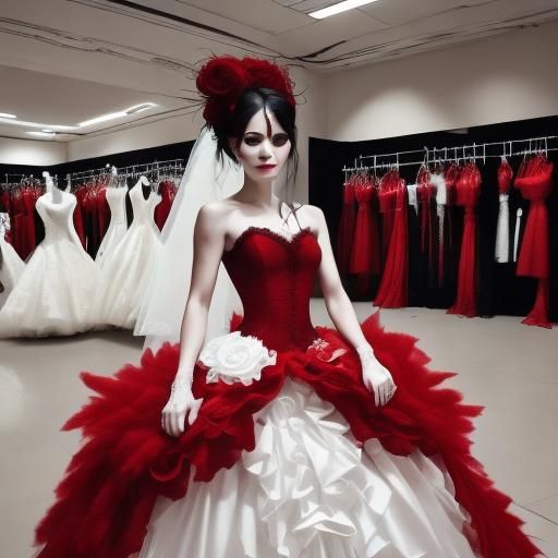 Demonic Bride Shopping for Wedding Dress