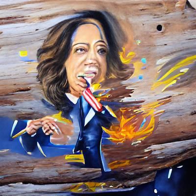 Detailed Painting: Politician and Dynamite