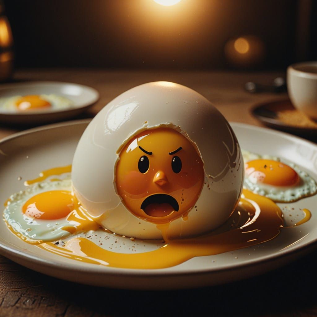 Dramatic Egg Finds Second Yolk, Cinematic Still