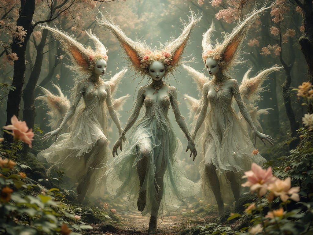 Giant Ears Welcoming Party Feat. Floral Gossamer Filigree Wings