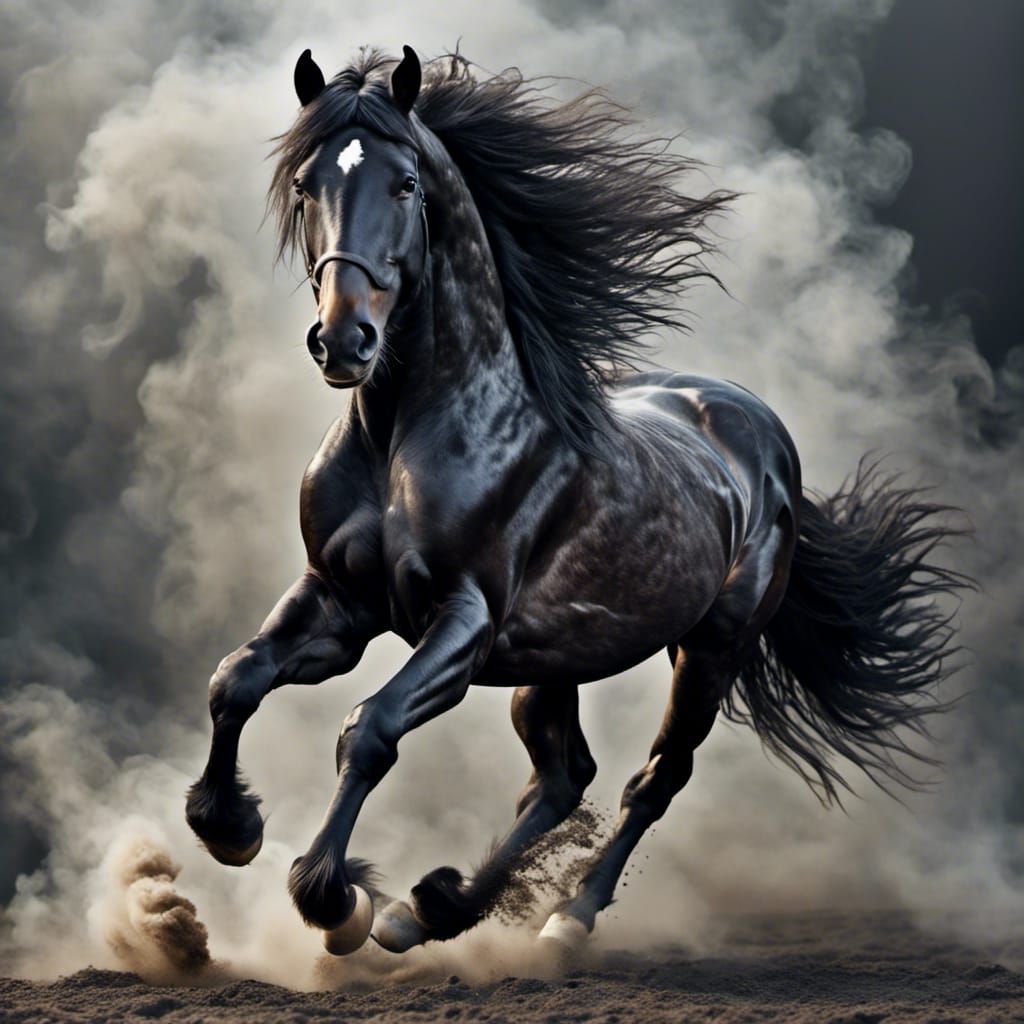 <lora:Adorable 3D Real:1.0> Black horse , hyper detailed, sharp focus, studio photo, intricate details, highly detailed,...