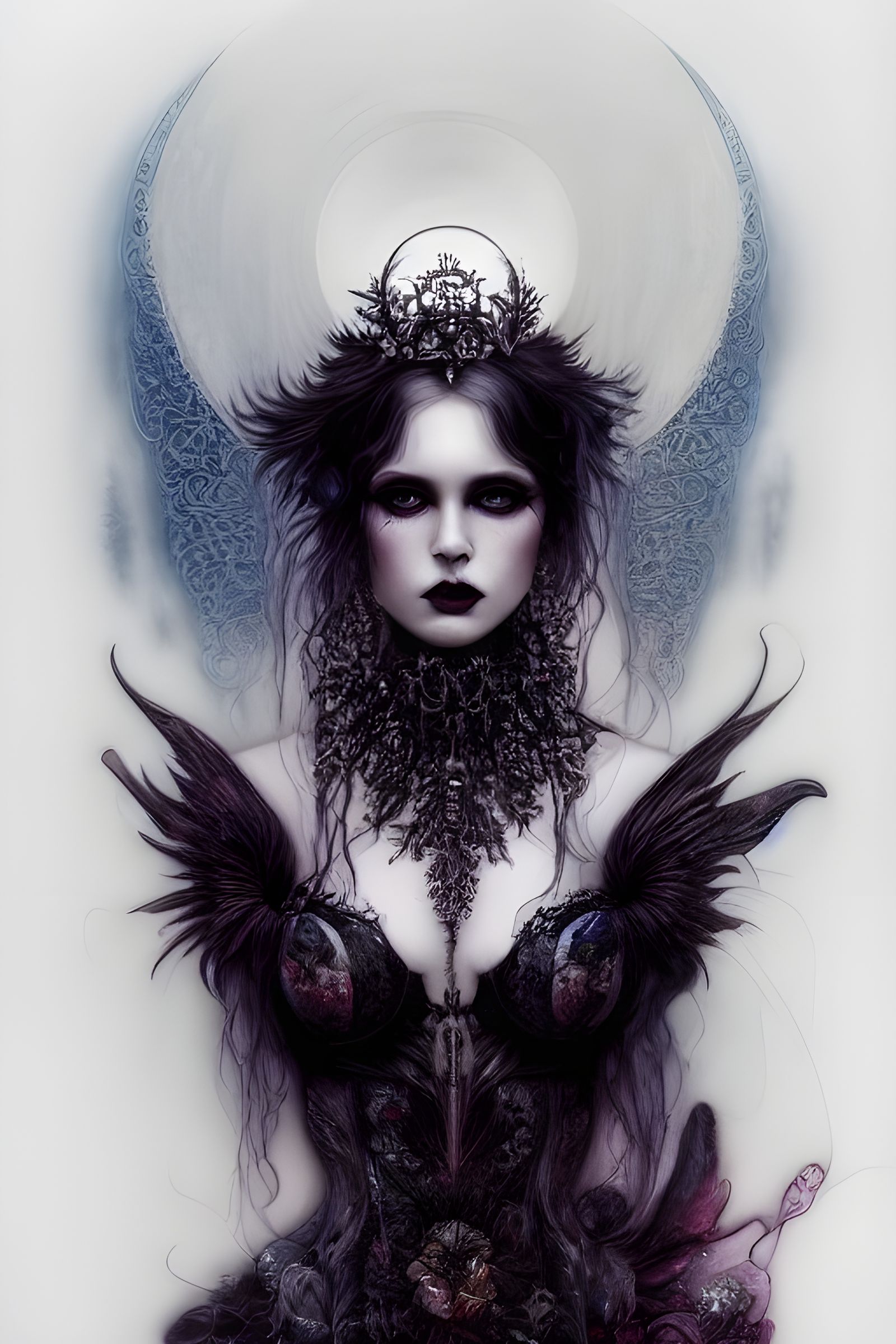 Gothic Queen with Fractal Eyes