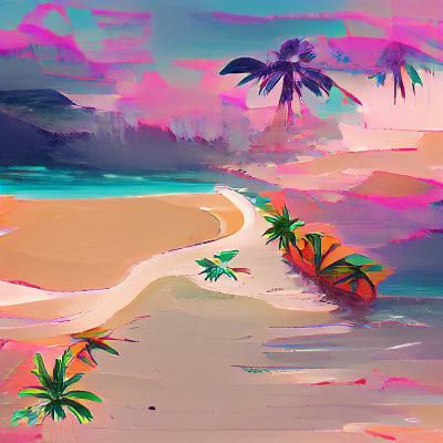 Idyllic Tropical Beach Scene