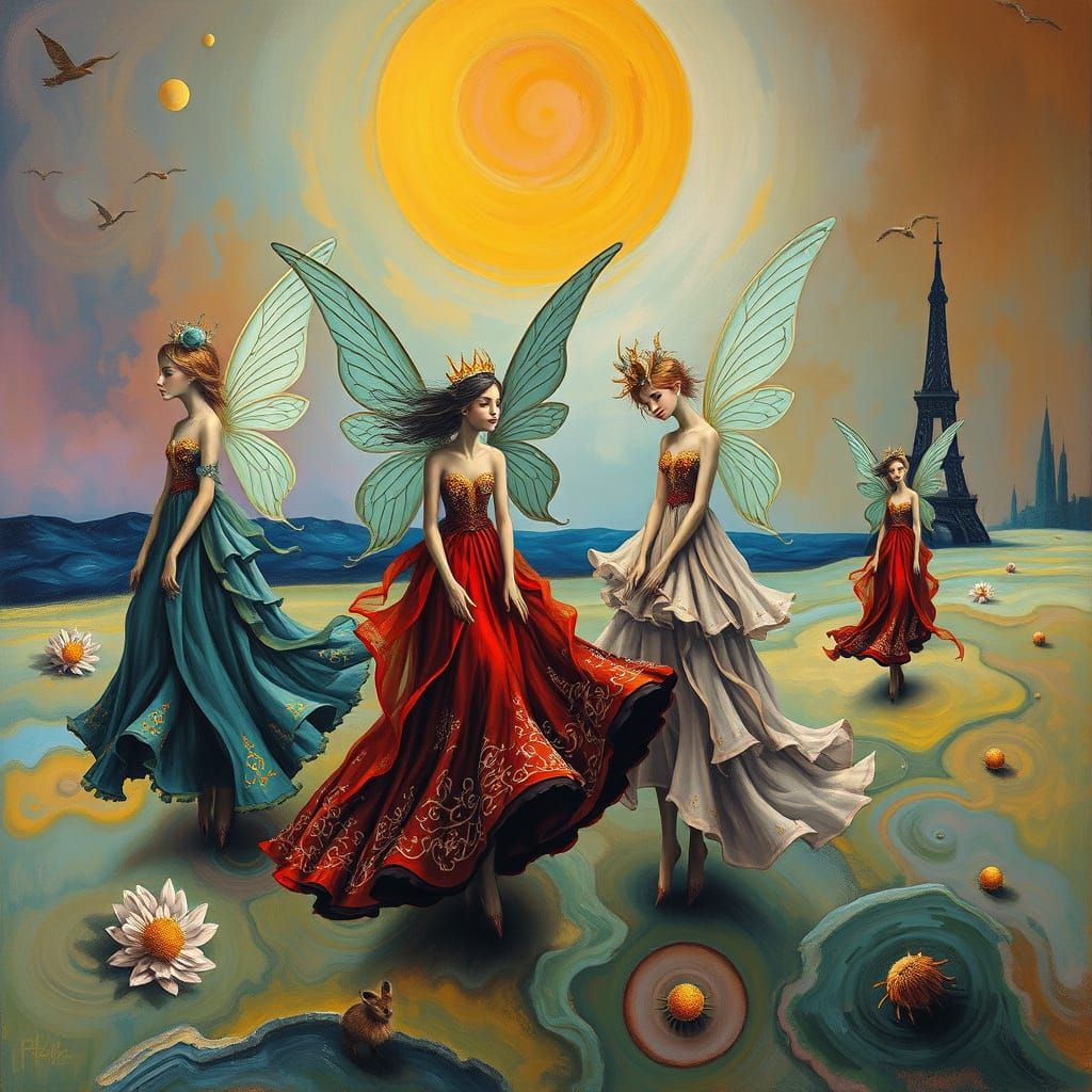 Fairies in a Surrealist Dreamscape