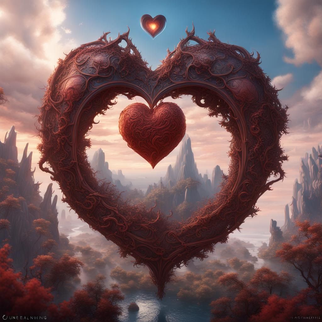 Fantastical Heart of Air in Detailed Matte Painting