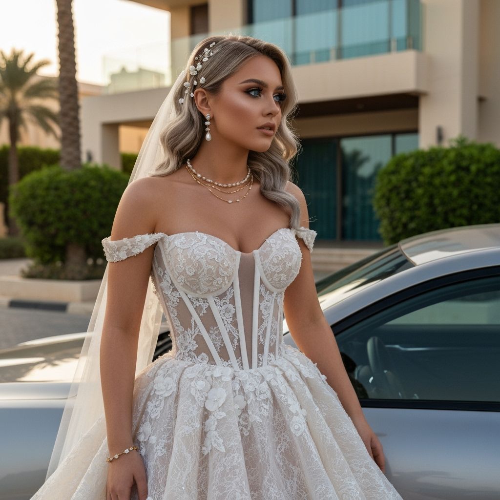 Elegant Bride in Dubai: A Photorealistic Portrait