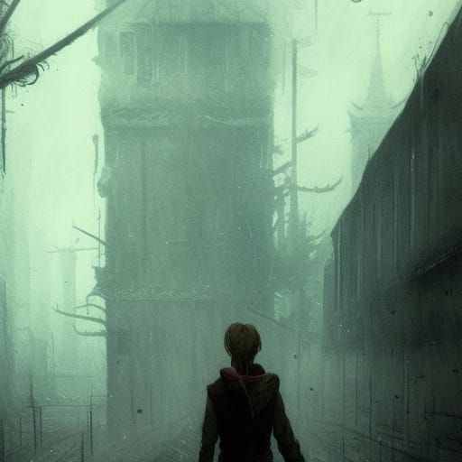 Silent Hill Inspired Dark Fantasy Concept Art