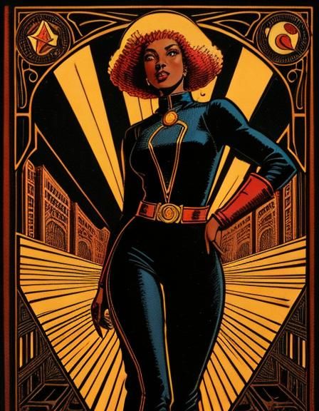 Abstract Bricks with Speed Lines in Afrofuturist Style