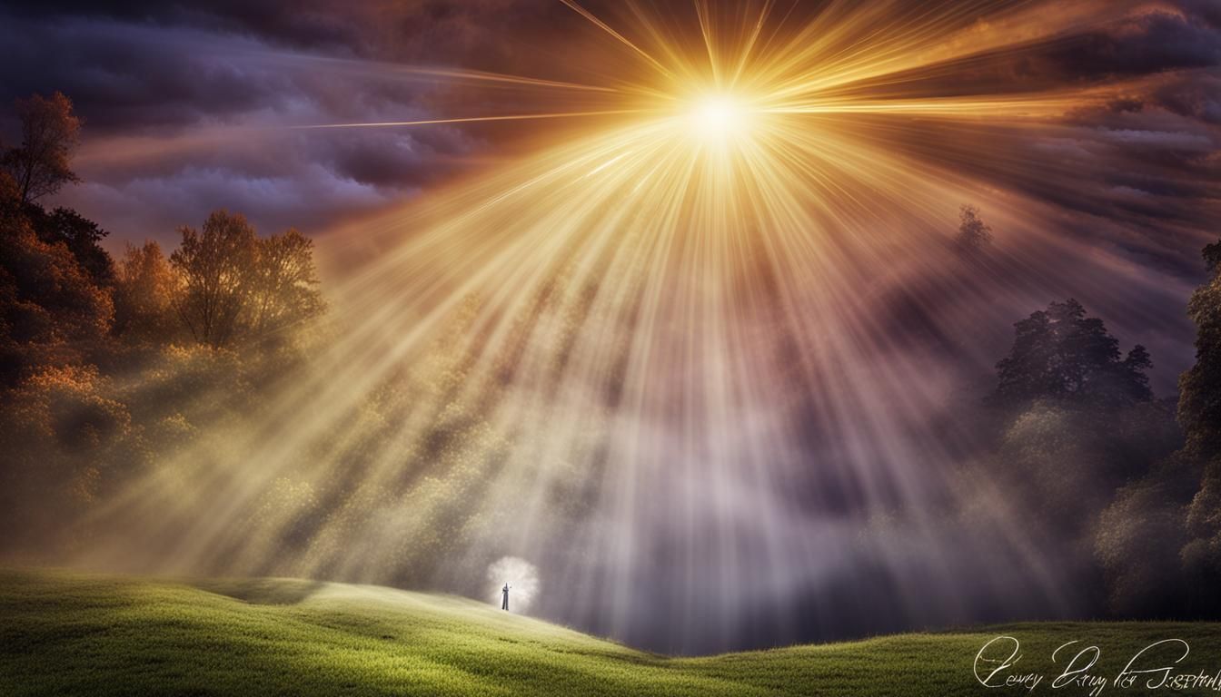 Ray of Light Pierces Through Darkness