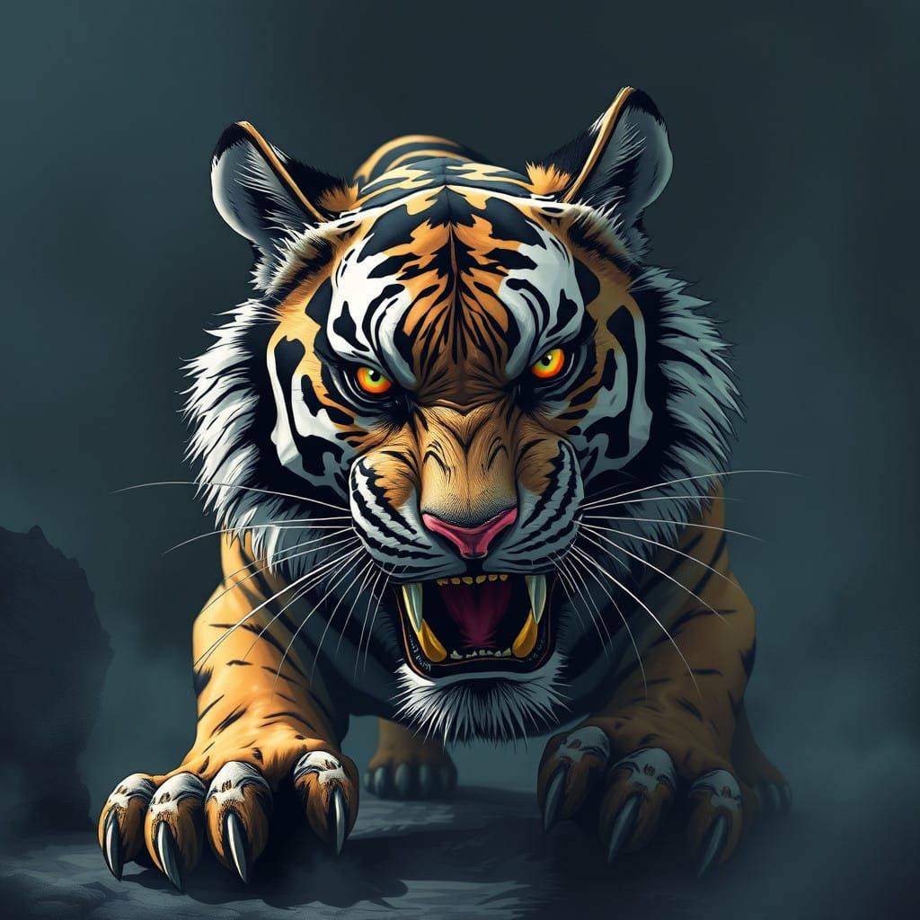 Apocalyptic Beast Emerges in Cyberpunk Style