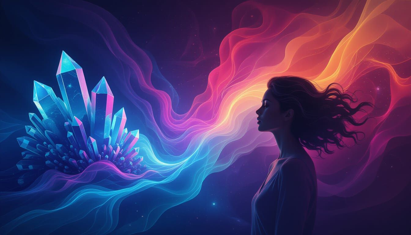 Ethereal Music Visualizer with Blended Vocal Textures