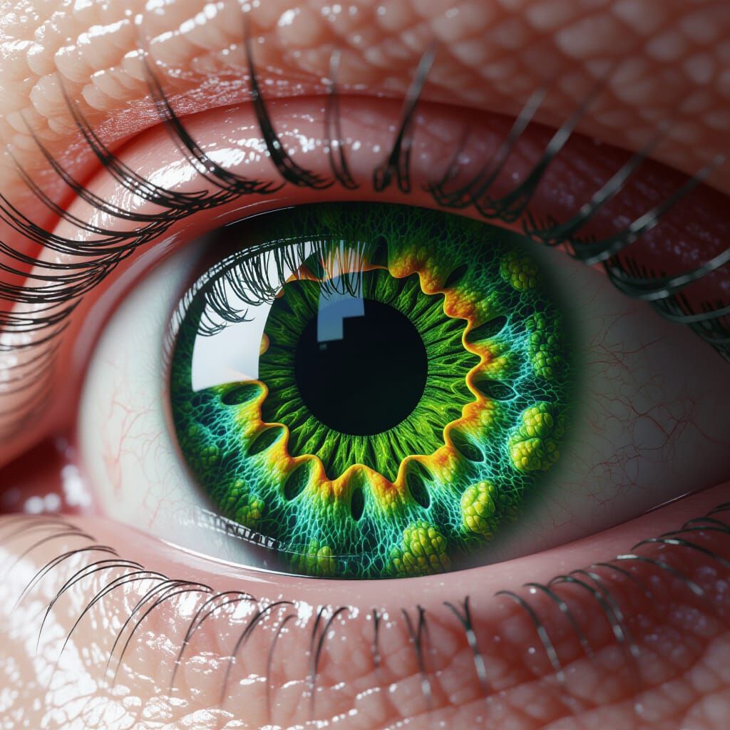 Chameleon Eye Iris: Detailed Fantasy Art