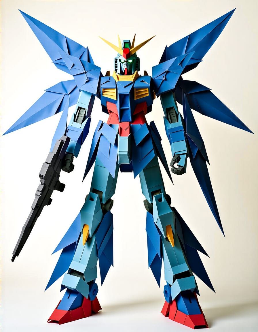 Origami Gundam Sculpture