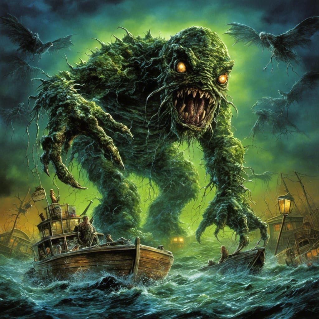 The monster from the black lagoon