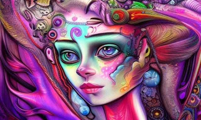 Heart Bursting with Butterflies in Vibrant Ink