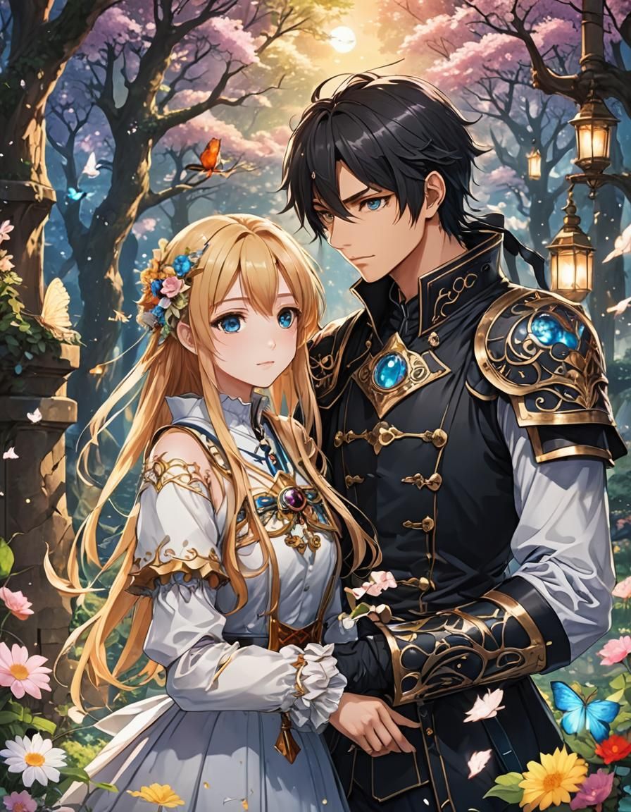 Anime Couple in a Magical Fantasy World
