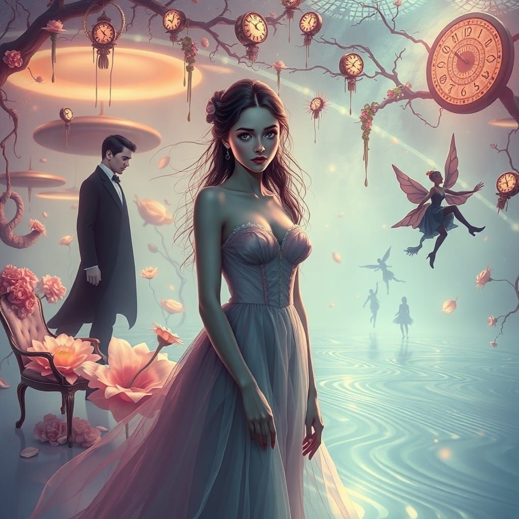 Seductive Witch in Luminous Dreamworld