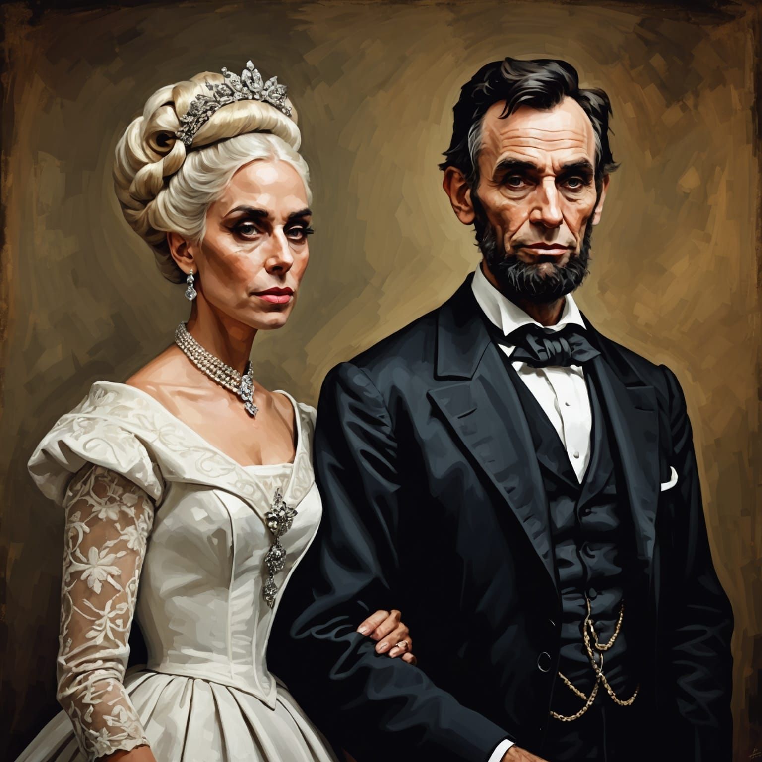 Abraham Lincoln and Lady Gaga in Georgian Style