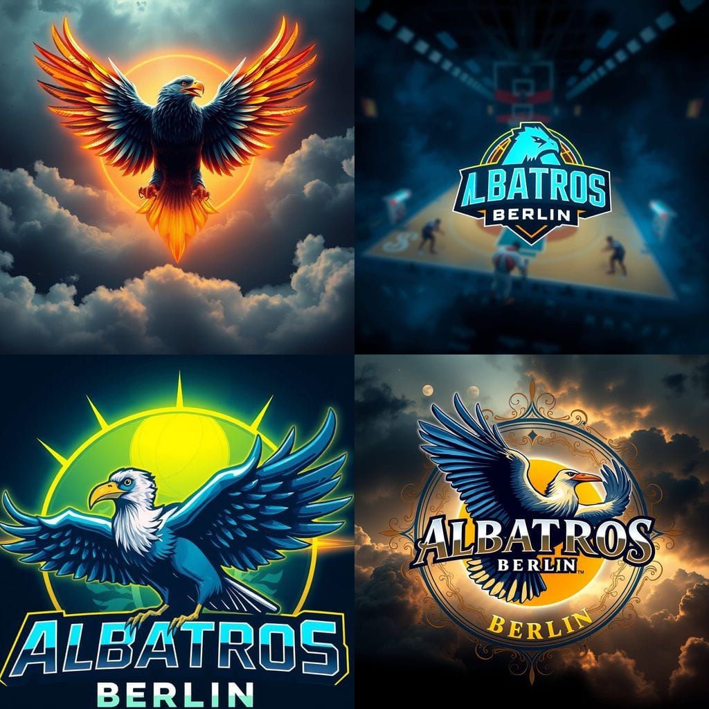 Berlin Albatros Basketball Team Logo in Epic Cinematic Style