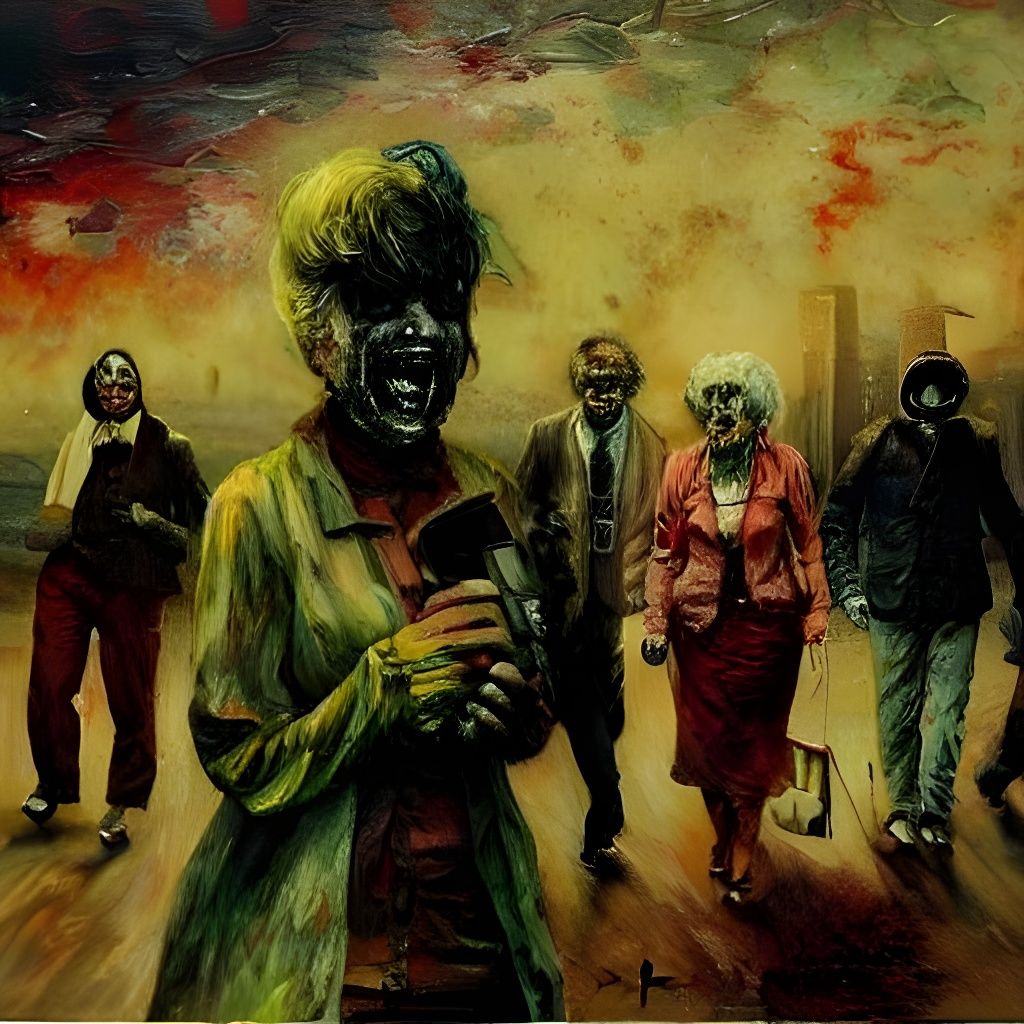 Sinister Sci-Fi Grannies in Impressionistic Horror Style