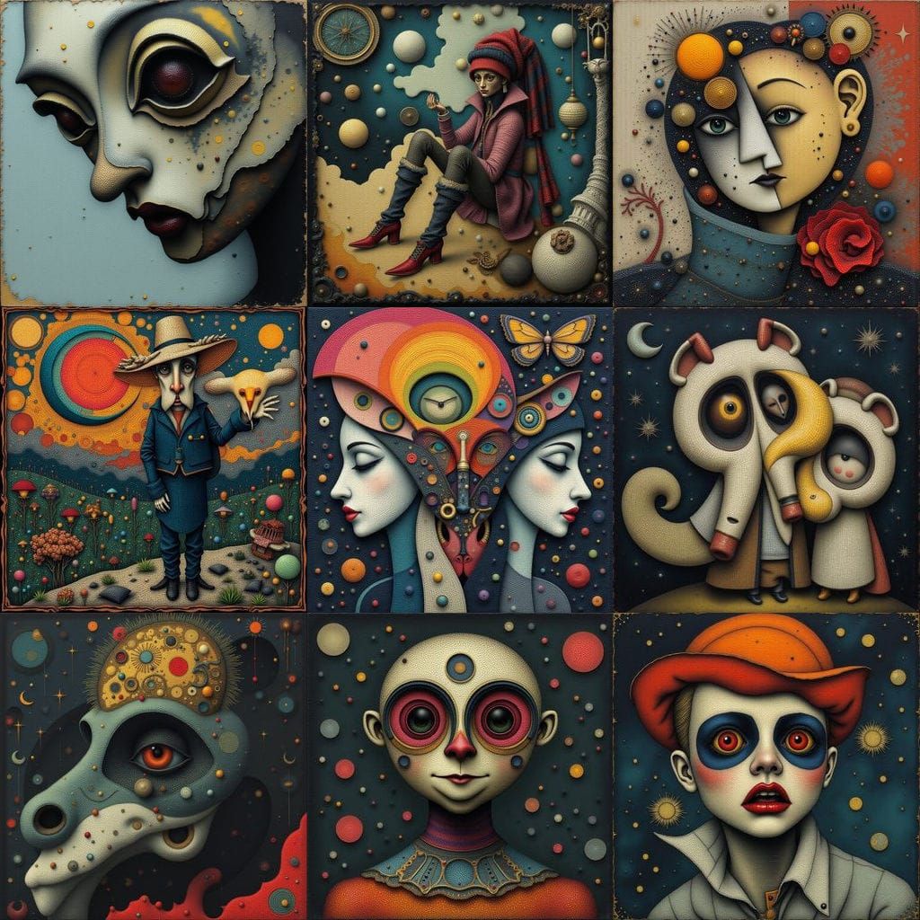 Unique Image with Linen and Canvas Texture