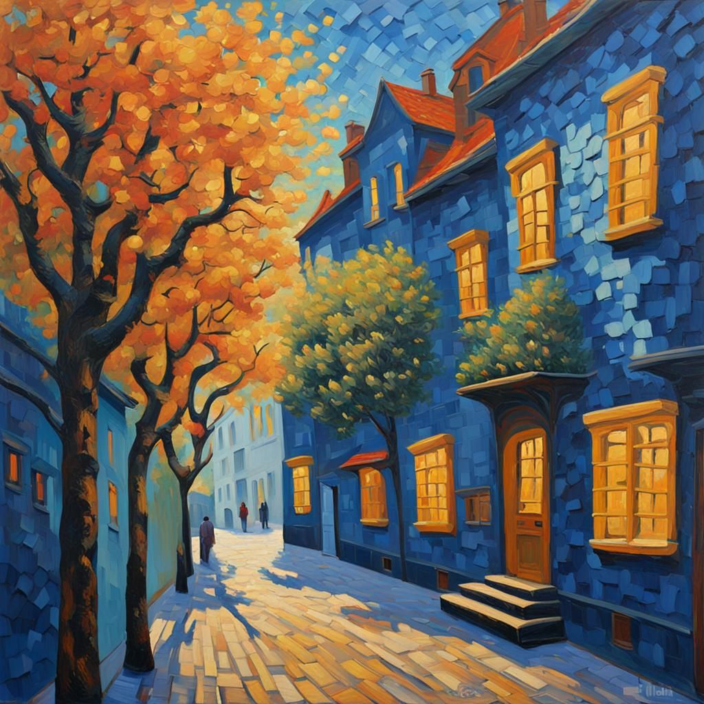 Street Merges into House in Neo-Impressionism