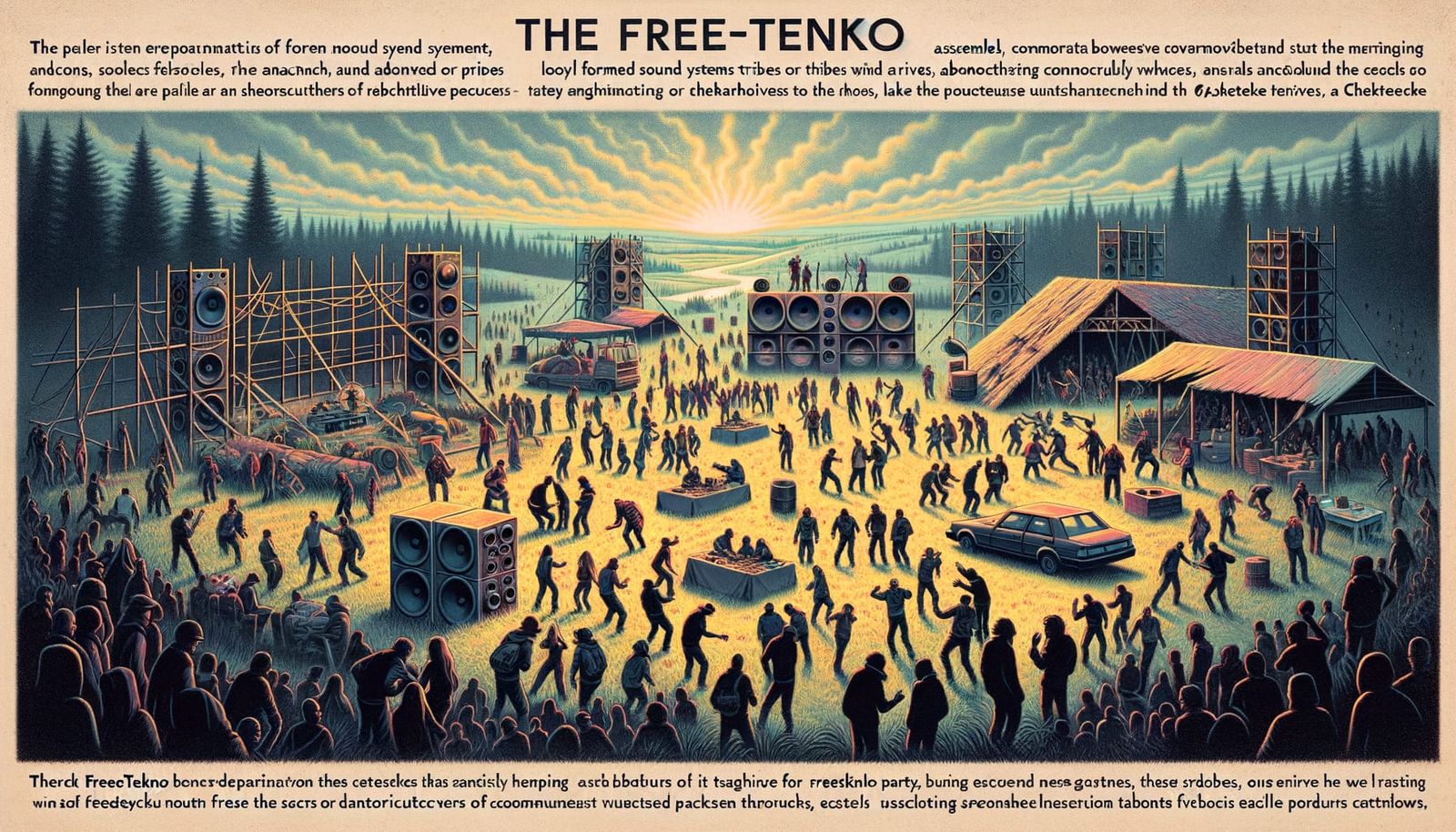 Freetekno Cultural Movement: An AI Interpretation